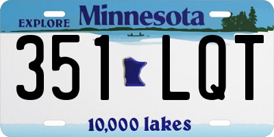MN license plate 351LQT