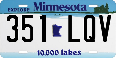 MN license plate 351LQV