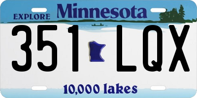 MN license plate 351LQX