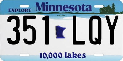 MN license plate 351LQY