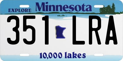 MN license plate 351LRA