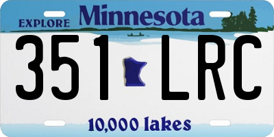 MN license plate 351LRC