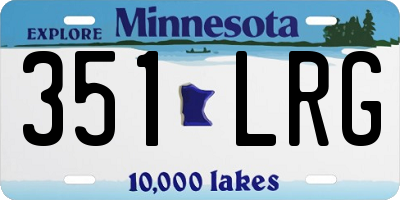 MN license plate 351LRG