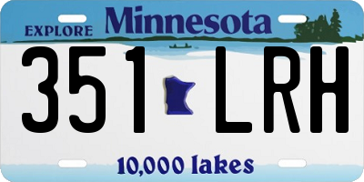 MN license plate 351LRH
