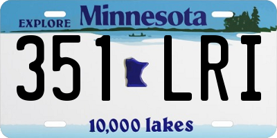 MN license plate 351LRI