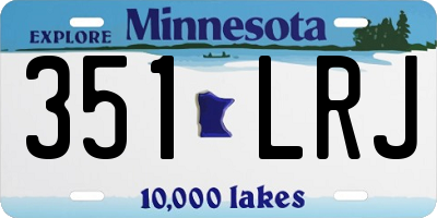 MN license plate 351LRJ