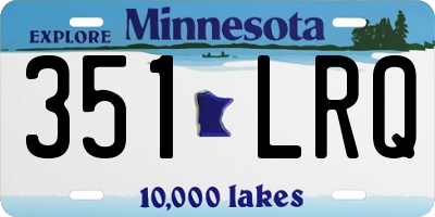 MN license plate 351LRQ