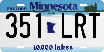 MN license plate 351LRT