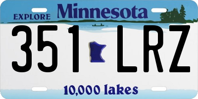 MN license plate 351LRZ