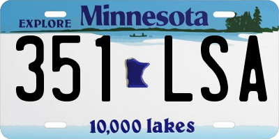 MN license plate 351LSA