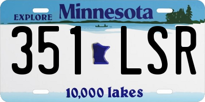 MN license plate 351LSR