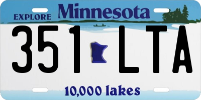 MN license plate 351LTA