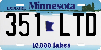 MN license plate 351LTD