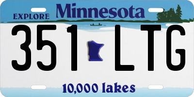 MN license plate 351LTG