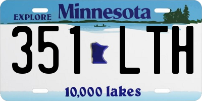 MN license plate 351LTH