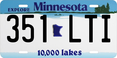 MN license plate 351LTI