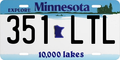 MN license plate 351LTL