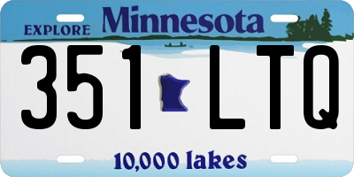 MN license plate 351LTQ