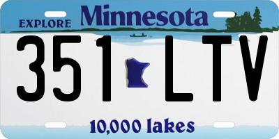MN license plate 351LTV
