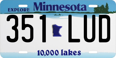 MN license plate 351LUD