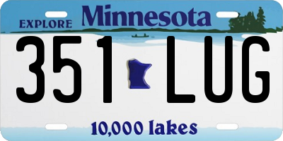 MN license plate 351LUG