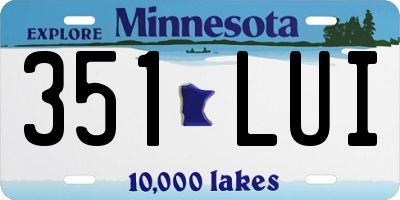 MN license plate 351LUI