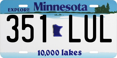 MN license plate 351LUL