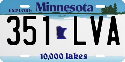 MN license plate 351LVA