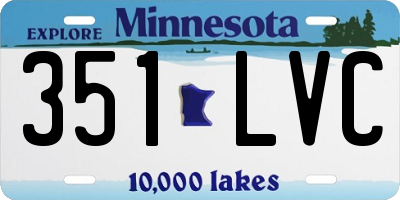 MN license plate 351LVC