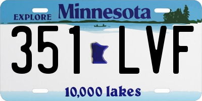 MN license plate 351LVF