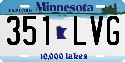 MN license plate 351LVG