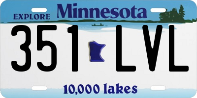MN license plate 351LVL