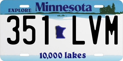 MN license plate 351LVM