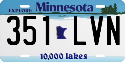 MN license plate 351LVN