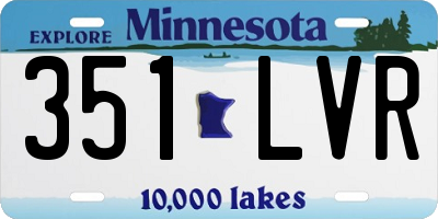 MN license plate 351LVR