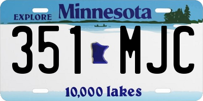 MN license plate 351MJC