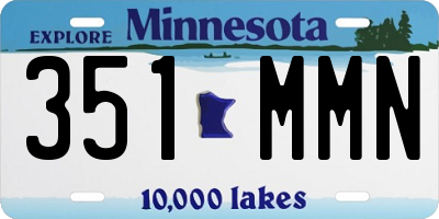 MN license plate 351MMN