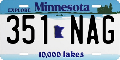 MN license plate 351NAG