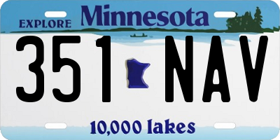 MN license plate 351NAV