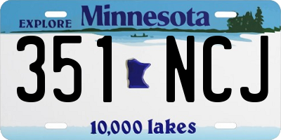 MN license plate 351NCJ