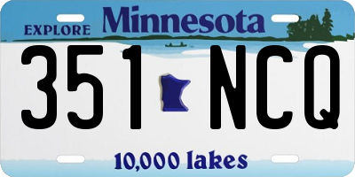 MN license plate 351NCQ