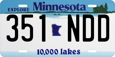 MN license plate 351NDD