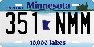 MN license plate 351NMM