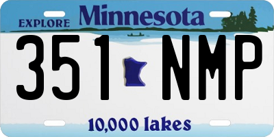MN license plate 351NMP
