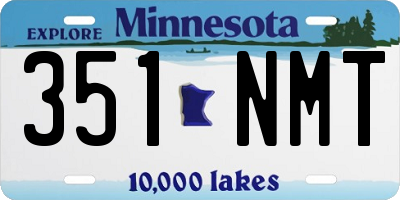 MN license plate 351NMT