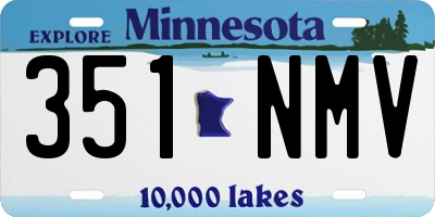 MN license plate 351NMV