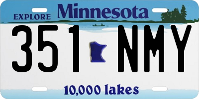 MN license plate 351NMY