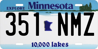 MN license plate 351NMZ