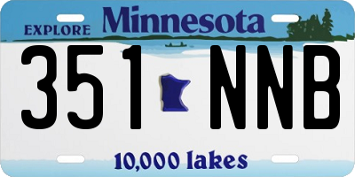 MN license plate 351NNB
