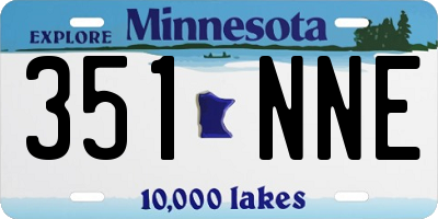 MN license plate 351NNE